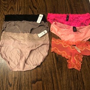 Five pairs of brand new panties